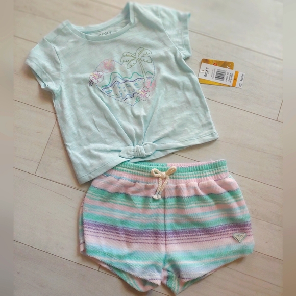 ROXY NEW Knot Top & French Terry Shorts - Picture 10 of 10